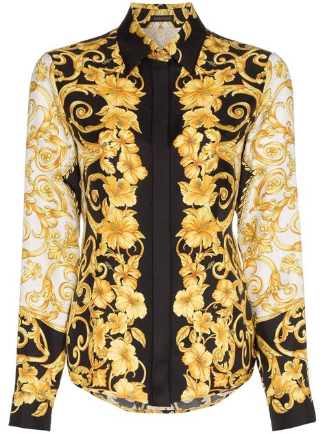 versace inspired silk blouse